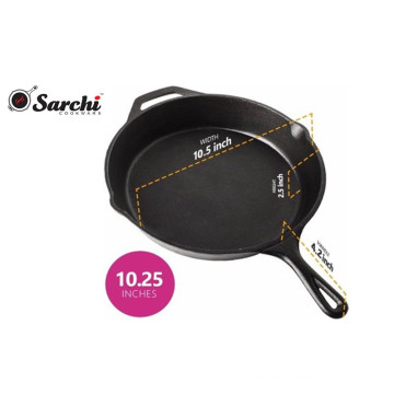 10.5 &#39;&#39; Fry Pan Hierro fundido con mango auxiliar